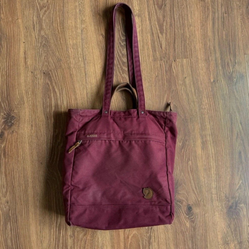 Fjallraven G-1000 Maroon Red Bag Totepack no 1  Travel Shoulder Backpack